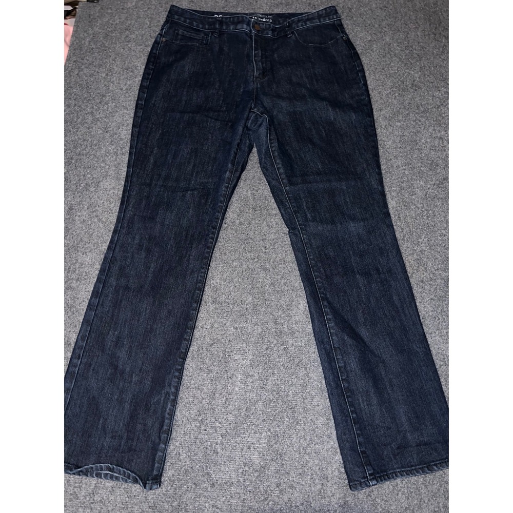 Worthington Natural Fit Mini Bootcut Jeans Size 14 Dark Wash Blue Denim